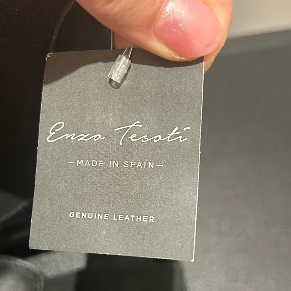 Enzo Tesoti Black Leather Lug  Chelsea Boots 40 ( 9  US) Made In Spain Ankle - Picture 4 of 6